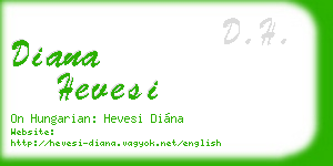 diana hevesi business card